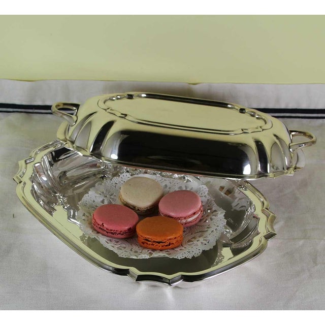 Chippendale 1970s Silver Entree Dish & Cover, Chippendale For Sale - Image 3 of 9