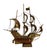 A spectacular decorative light fixture crafted from hammered brass and precious wood, inspired by the Portuguese caravels...