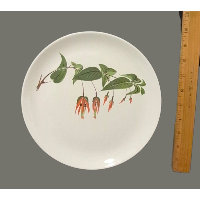 Ceramic Vintage Four Salem u.s.a Floral Primrose Fuchsia Dinner Plates For Sale - Image 7 of 8