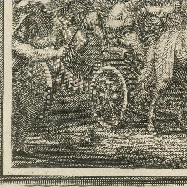Pieter Mortier, Micaiah's Prophecy and Death of King Ahab in Battle, Pieter 1700, Engraving For Sale - Image 6 of 12