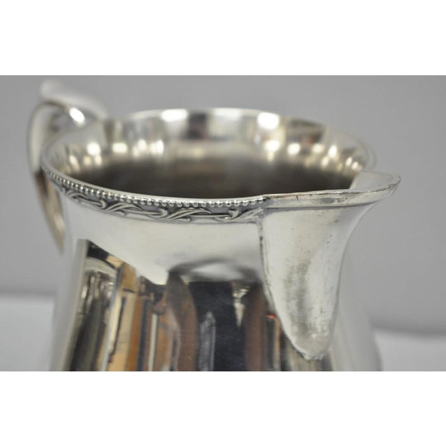 Vintage n.s. Co Victorian Bulbous Silver Plated Lemonade Beverage Water Pitcher For Sale In Philadelphia - Image 6 of 13