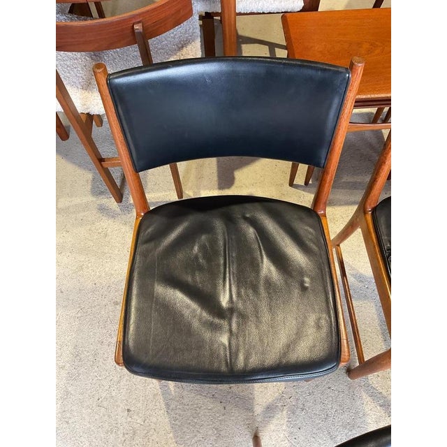 Wood Mid-Century Danish Dining Chairs by Kai Lyngfeldt Larsen for Vejen Polstermöbelfabrik, Set of 6 For Sale - Image 7 of 18