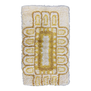 Mid-20th Century Scandinavian Rya Shag Rug 2'6" X 4'6"