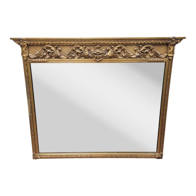 Early 1900s Diminutive Rococo Gold Gilt Mantel Mirror For Sale
