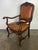 Set of Ten French Carved Wood Dining Chairs With Leather Upholstery For Sale In Los Angeles - Image 6 of 18