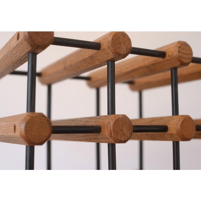 Brown Mid Century Danish Modern 21-Bottle Wine Rack For Sale - Image 8 of 9
