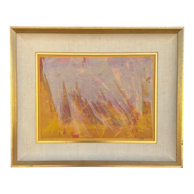 Mid Century Modern Abstract Landscape Painting For Sale