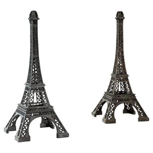 Metal Eiffel Tower Decoration, a Pair Chairish
