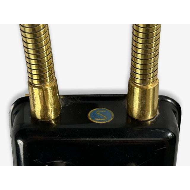 Black Upsala Armaturfabrik, Adjustable Wall Sconce, Black Metal, Brass, Sweden, 1960s For Sale - Image 8 of 13