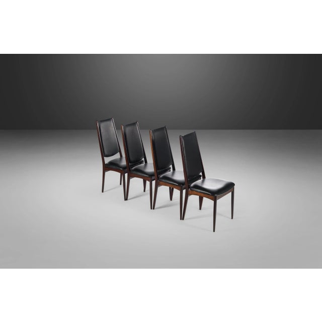 Afromosia Danish Modern High Back Dining Chairs, circa 1970s - Set of 4 For Sale - Image 13 of 13