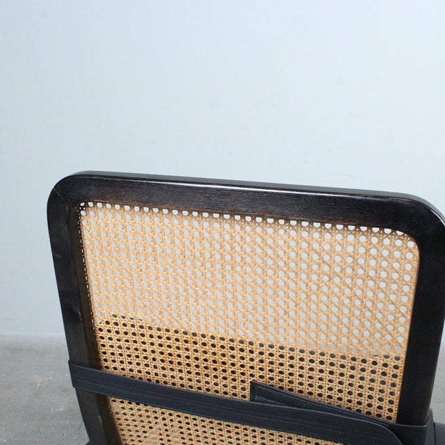 Vienna Weave and Leather Lounge Chair, 1980s For Sale - Image 4 of 8