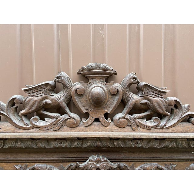 Large French Renaissance Carved Mirror, 1880s For Sale - Image 3 of 12