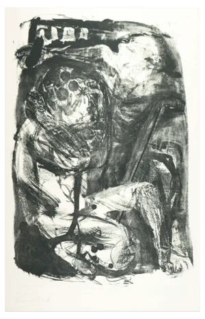 Johannes Heisig, Threatening to Defeat Me Once and for All, 1985, Lithograph
