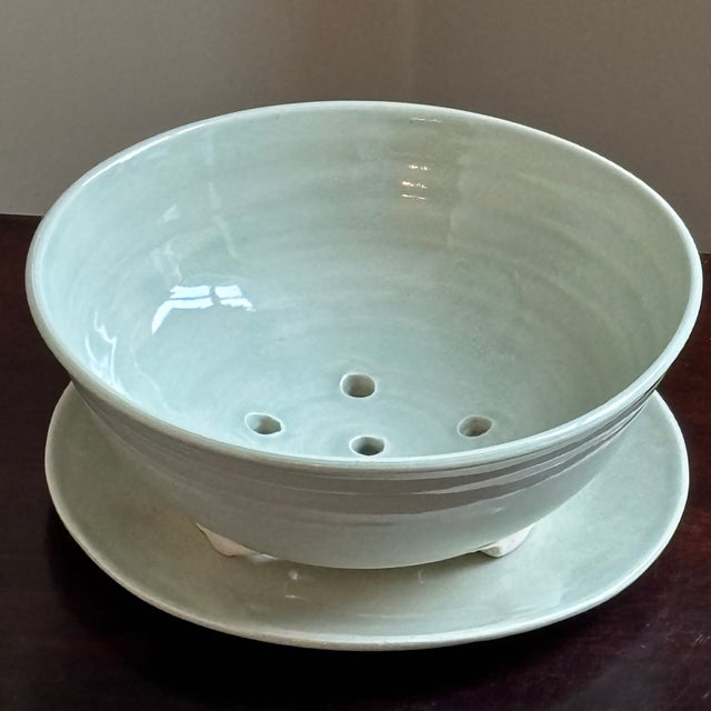 Handcrafted Studio Pottery Berry Colander For Sale - Image 12 of 18