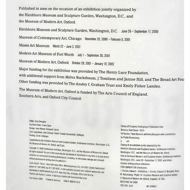 1st Edition Art Book, "Ed Ruscha - Ice", Text by Neal Benezra, Kerry Brougher, and Phyllis Rosenzweig For Sale - Image 11 of 17