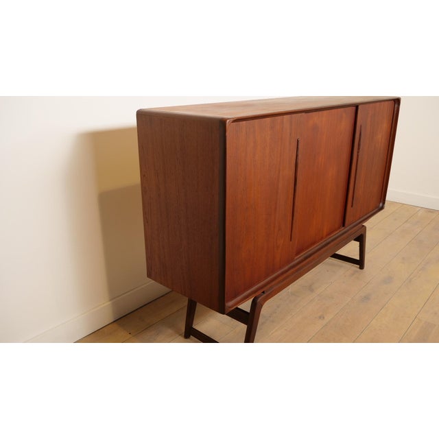 Vintage Danish Highboard in Teak from Clausen & Søn For Sale - Image 5 of 18