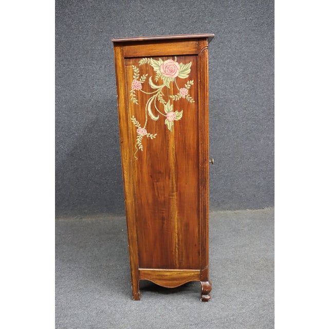 Wood French Country Painted Cherry Chimney Cupboard For Sale - Image 7 of 13