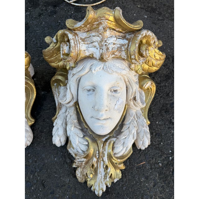 Pair of Early 20th Century French Neoclassical Wall Ornaments For Sale In San Francisco - Image 6 of 7