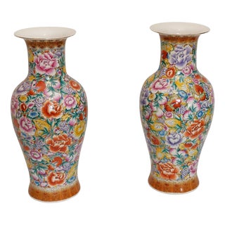 20th Century Chinese Vases, 1901, Set of 2 For Sale