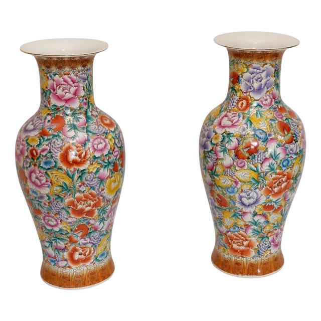 20th Century Chinese Vases, 1901, Set of 2 For Sale