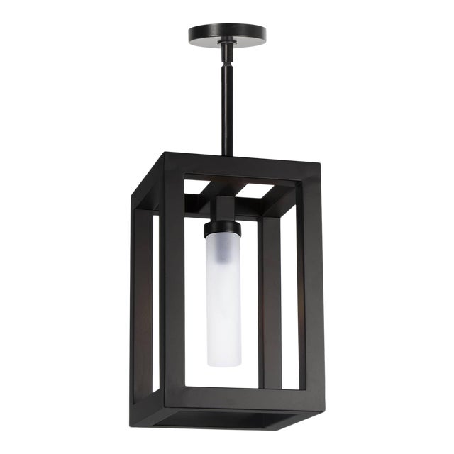 Regina Andrew Montecito Iron Outdoor Lantern, Black, Small For Sale