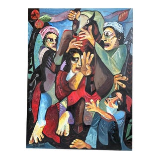 Impressionist Oil on Canvas Signed Salimi For Sale