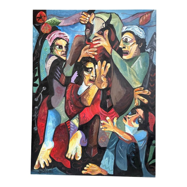 Impressionist Oil on Canvas Signed Salimi For Sale