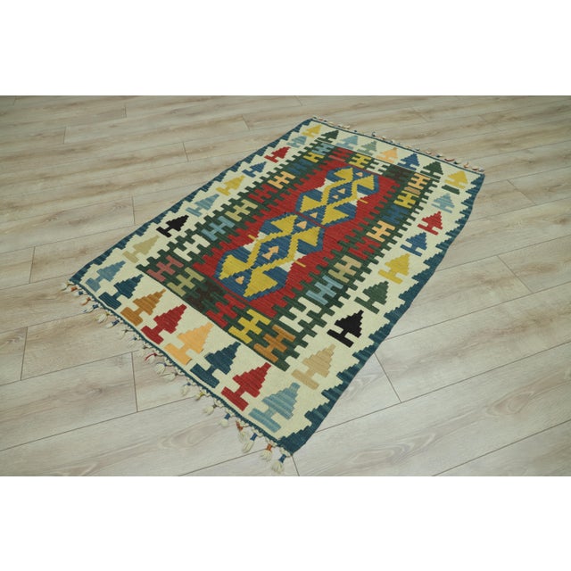 1970s Tribal Style Handmade Oushak Kilim Rug For Sale - Image 9 of 13