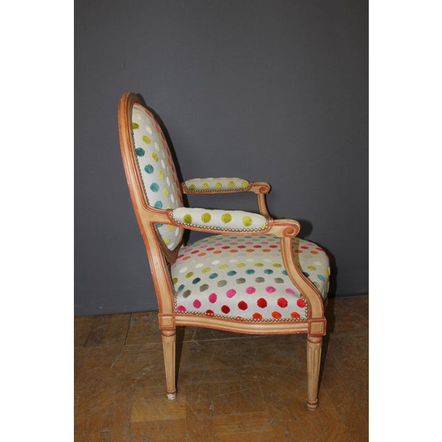 Louis XVI Medallion Armchairs, 1950s, Set of 2 For Sale - Image 4 of 12