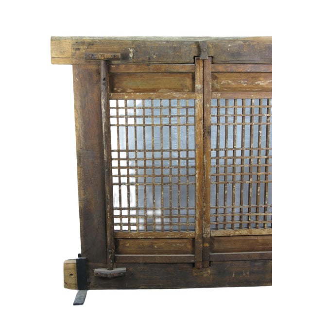 Wood Japanese Window W/Stand For Sale - Image 7 of 10