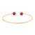 Contemporary 3.08ct Ruby Bezel-Set Bangle Bracelet in 14k Yellow Gold For Sale - Image 10 of 17