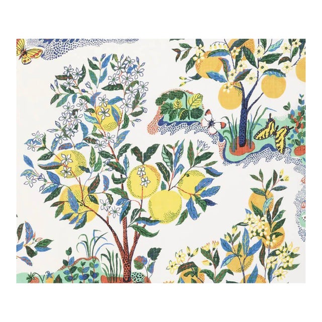 Sample - Schumacher Citrus Garden Sheer Fabric in Primary For Sale