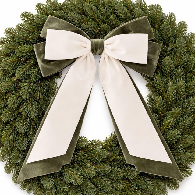 Contemporary Double Bow Ornament (Set of 2) For Sale - Image 3 of 4