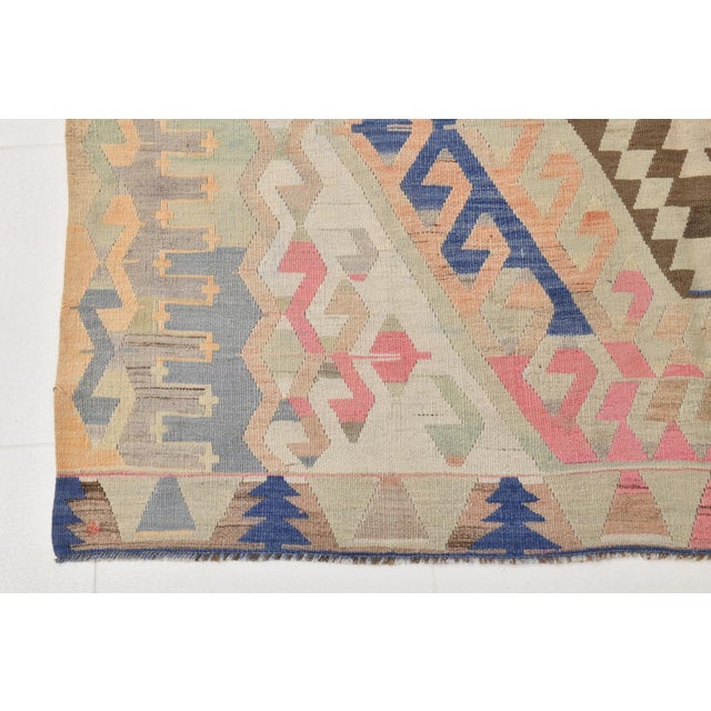 Turkish Wool Kilim Rug, 1960s For Sale - Image 8 of 12