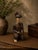 Mid 20th Century Hand-Carved Chinese Wooden Figural Sculpture of Seated Musician Holding Musical Instrument For Sale - Image 14 of 14