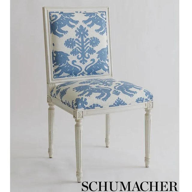 Contemporary Sample - Schumacher Regalia Fabric in Blue For Sale - Image 3 of 3