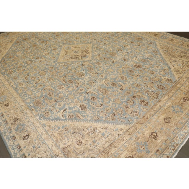 Early 20th Century Soft Blue Persian Mahal Rug - 10'1" x 13'6" For Sale - Image 10 of 11