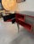 1990s Custom 11 Drawer Credenza in Red with Brushed Steel Doors and Black Glass Top For Sale - Image 9 of 17