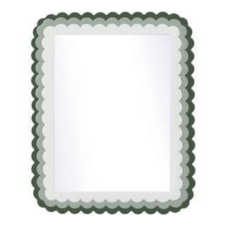Fleur Home x Chairish Carnival Krewe Rectangle Mirror in Duck Green, 36x48 For Sale