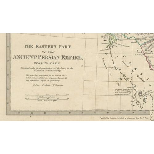 Traditional Ancient Persian Empire Map, 1831 For Sale - Image 3 of 9