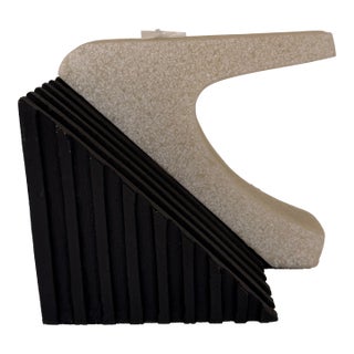 Arteriors Ivory Rice Stone and Black Bookend (Small) For Sale