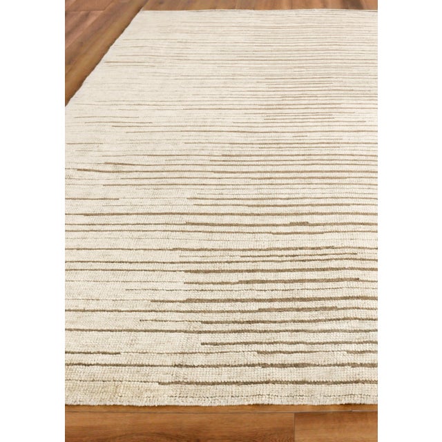 Exquisite Rugs Exquisite Rugs Mixed Texture Hand-Knotted New Zealand Wool & Bamboo Silk Beige Rug-12'X15' For Sale - Image 4 of 8