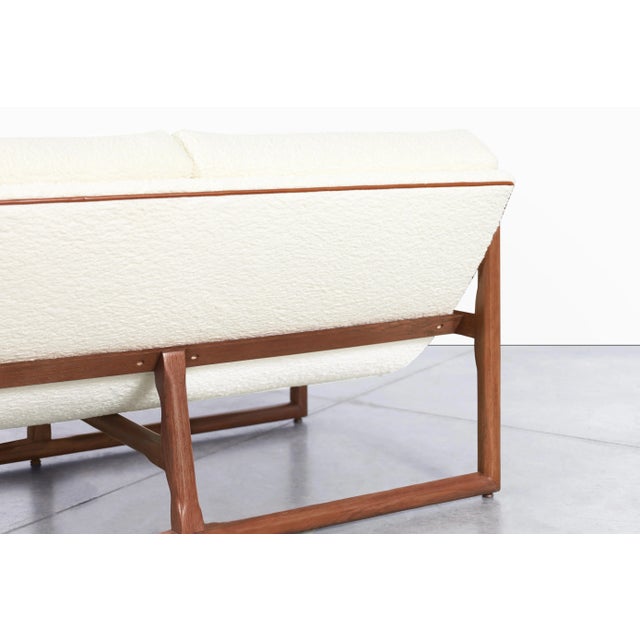 Mid-Century Modern Walnut Loveseat Attributed to Milo Baughman for Thayer Coggin For Sale - Image 10 of 10