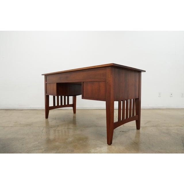 Vintage Ethan Allen American Impressions Solid Wood Writing Desk For Sale - Image 13 of 17