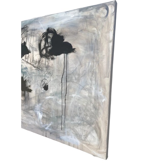 Abstract Original Mixed Media Abstract on Canvas by Allison Hobbs For Sale - Image 3 of 7