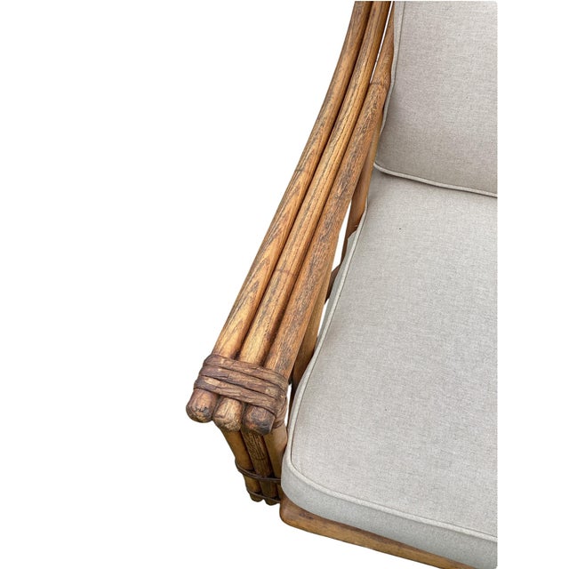 Rare Signed Heywood Wakefield Living Room Set with Sofa and Two Lounge Chairs. The lounge chairs measure 29”w x 34”d x...