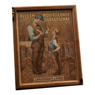 1910s J. Nooitgedagt Dutch Woodworking Tools Advertisement For Sale