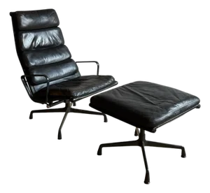 Eames Soft Pad Lounge Chair and Ottoman for Herman Miller C 1993