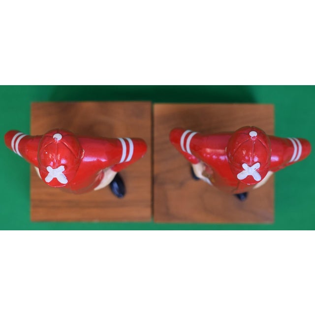 Traditional Pair X "21" Club Red Coat Jockey Bookends For Sale - Image 3 of 6
