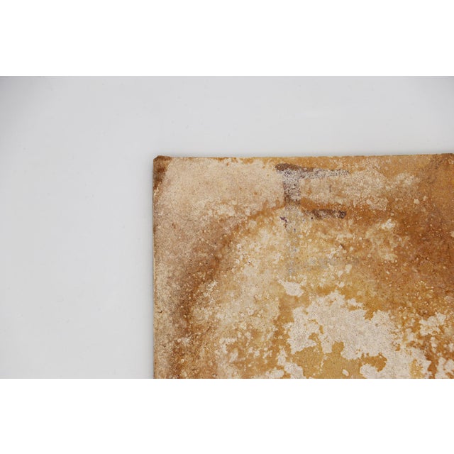 Ceramic 19th Century Tile Depicting a Man and a Woman, Portuguese Baroque For Sale - Image 7 of 8